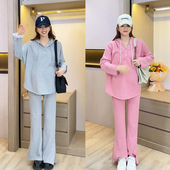 2022年韩宽松大码 春季 网红运动休闲小个子 春秋两件套长袖 孕妇套装