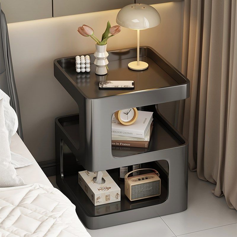 床头柜简约现代黑色小型铁艺置物架轻奢高级感替代品创意边几茶几,住宅家具,床头柜,淘宝优惠券,粉丝福利购,淘宝优惠卷