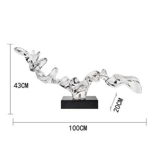 透明树脂抽象摆件家居品餐厅摆设装 白色新款 饰工艺品雕塑酒店配饰