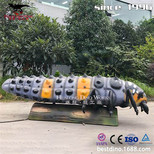 仿真机械电动毛毛虫模型制作厂家可爬行昆虫模型恐龙亲子乐园.
