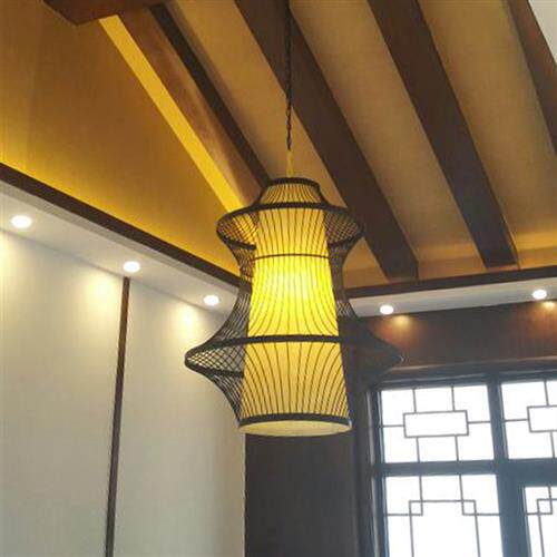 禅意茶室吊灯新中式仿古酒店工程灯餐饮包间楼梯间东南亚灯具吊灯