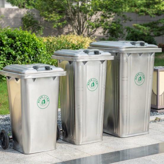 50L120L240L不锈钢垃圾桶201/304不锈钢挂车户外环卫街道市政小区