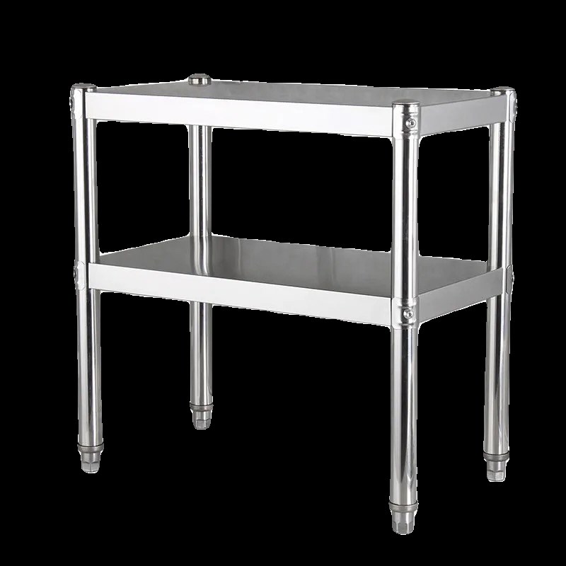 厨房置物架落地层架多功能二层货架厨具收纳微波炉烤箱架子不锈钢