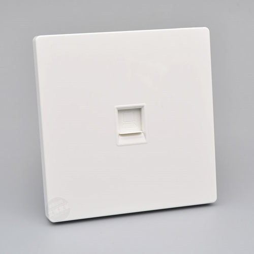 86型单口网络插座直通网线电脑模块一位网口插座直插网线信息面板