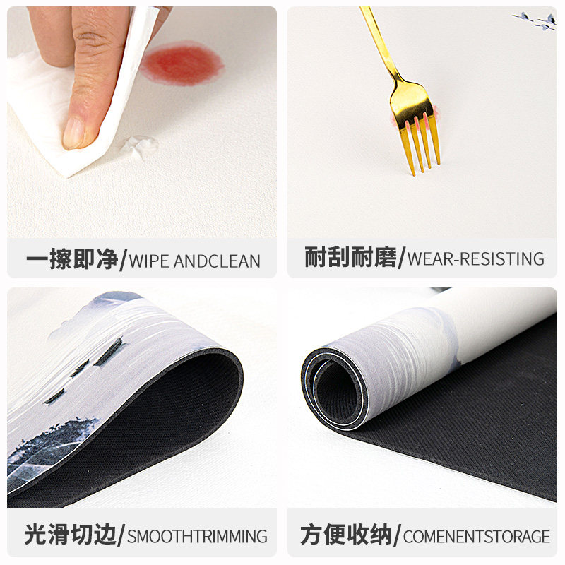 国风长条茶桌垫布茶巾垫子新中式皮革茶席禅意桌旗防水茶台布桌布,居家布艺,茶席,淘宝优惠券,粉丝福利购,淘宝优惠卷