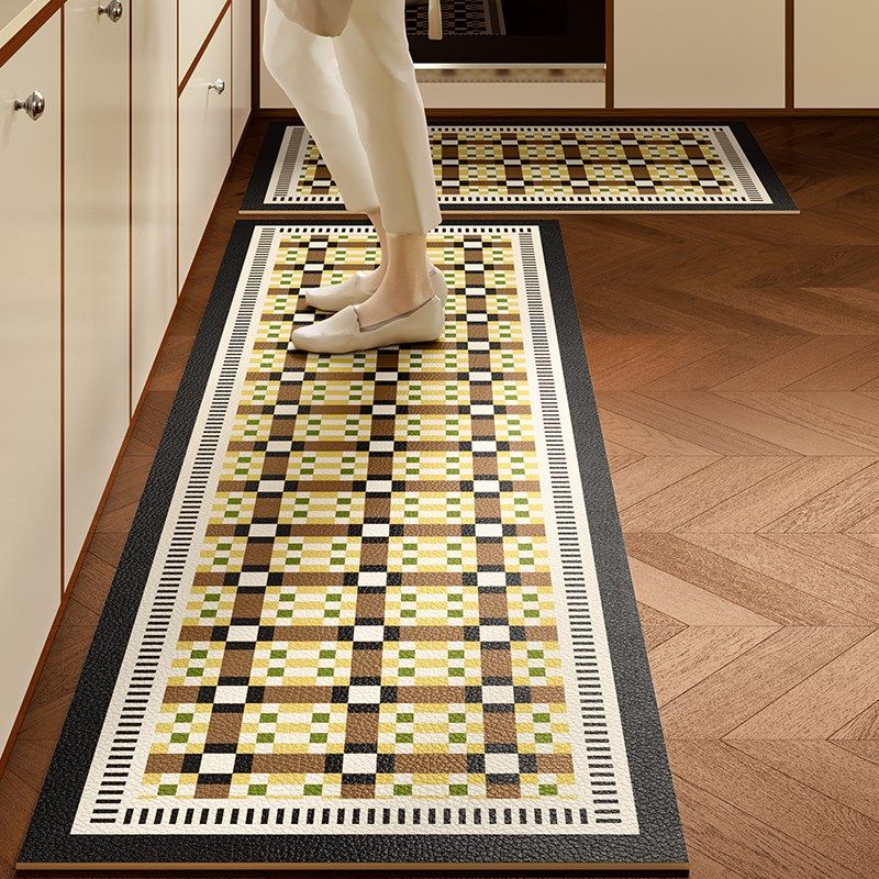 克洛里格中古风厨房专用地垫防水防油防滑免洗通铺满铺脚垫子定制,居家布艺,厨房地垫,淘宝优惠券,粉丝福利购,淘宝优惠卷