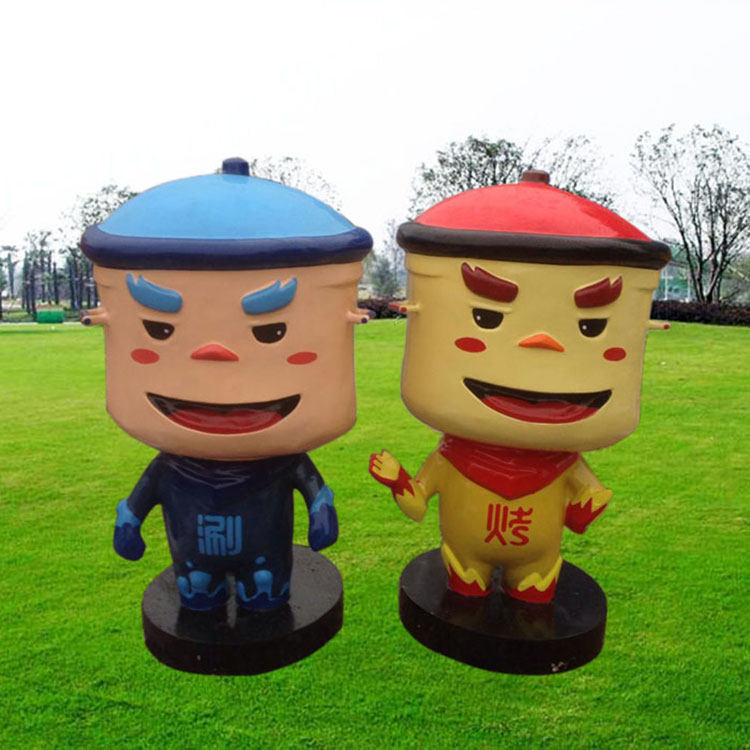 定制店铺门口抽象水饺雕像订迎宾招牌人物定做包子卡通雕塑摆件