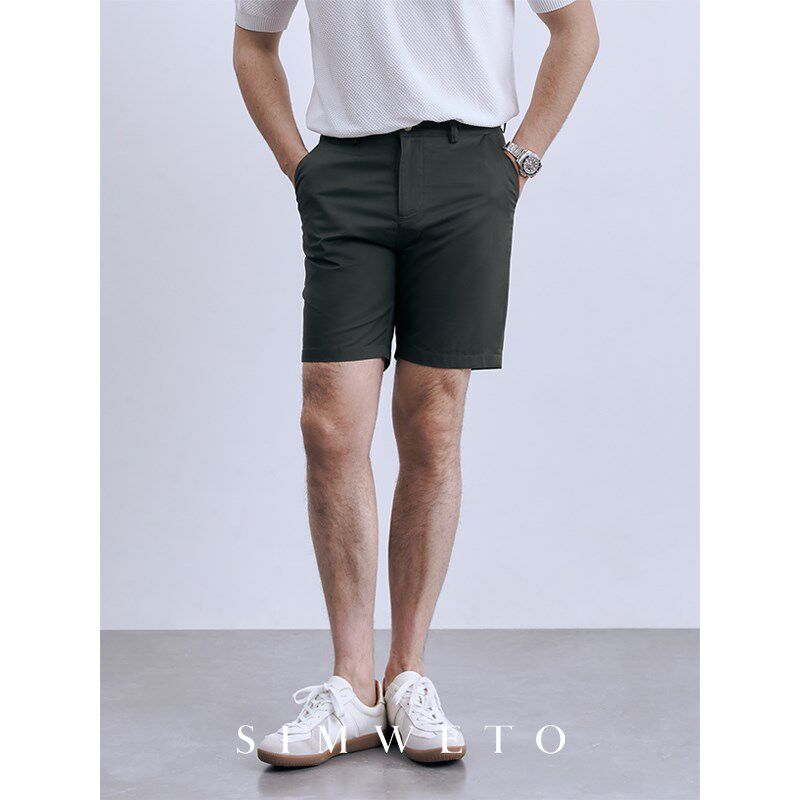 夏季凉感透气纯棉直筒黑色短裤杏色休闲裤薄款百搭商务男士裤子,男装,短裤,淘宝优惠券,粉丝福利购,淘宝优惠卷