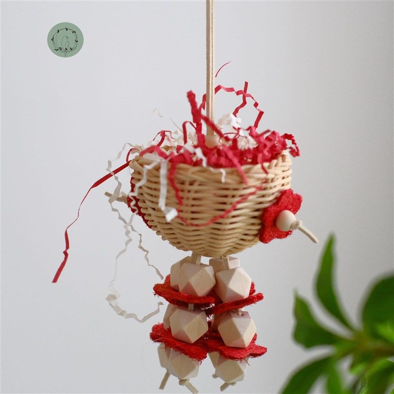 新年鹦鹉玩具藤编啃咬拉丝纸挂串牡丹磨嘴鸟笼挂件串春节氛围咬串,宠物/宠物食品及用品,鸟玩具,淘宝优惠券,粉丝福利购,淘宝优惠卷