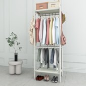 多功能简易衣柜布衣柜钢管加粗加固卧室家用宿舍收纳挂衣架挂裤 架