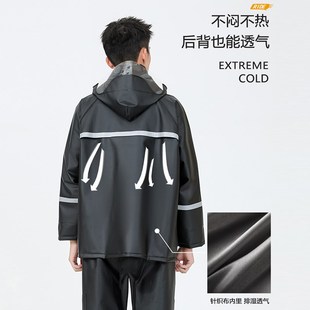 摩托车雨衣雨裤 分体成人外穿暴雨级防水外卖骑手专用加厚 套装 男款