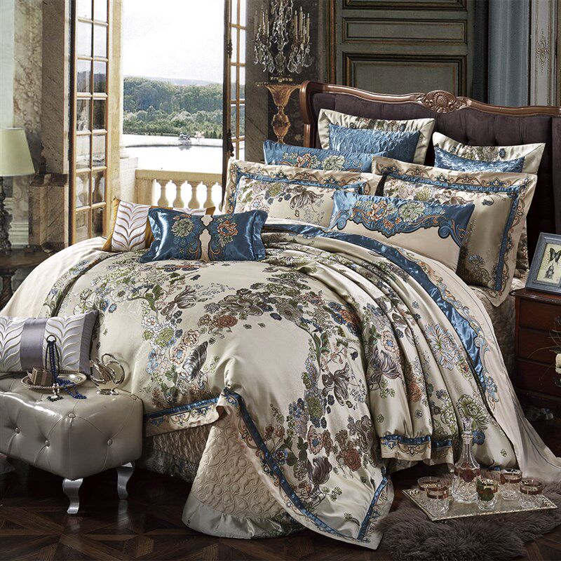 瑶台居欧式床上用品四件套高档十件套豪华样板间房奢华多件套床品