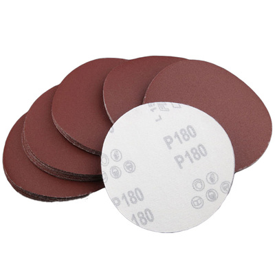 气磨机砂纸4寸5寸植绒砂纸片自粘砂子圆盘打磨抛光圆形角磨机砂纸