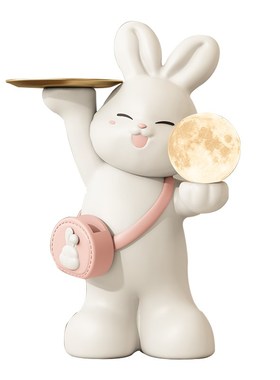 兔子客厅大型落地灯摆件卡通电视柜旁家居装饰品乔迁新居搬家礼物