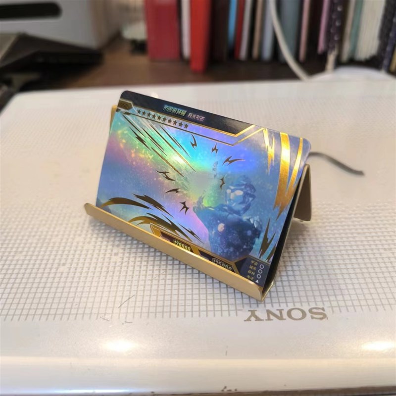 黄铜卡片展示架收纳盒创意卡片底座 质感前台名片夹 卡座logo