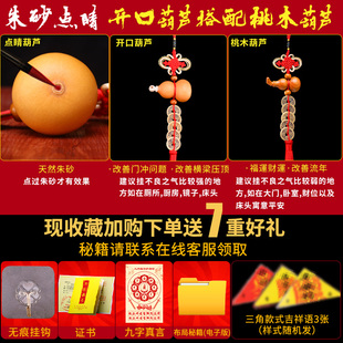 葫芦挂件门口开口家用摆件五帝钱客厅化解门对门厕所卧室天然玄关