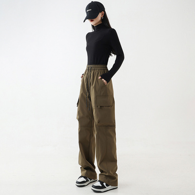 MMLG MCQ潮流工装裤男女情侣秋季2025新款宽松阔腿裤运动裤