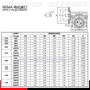 英180 NEMA蜗轮蜗杆速机生产厂nmrv025 家制涡箱非标定制56C140