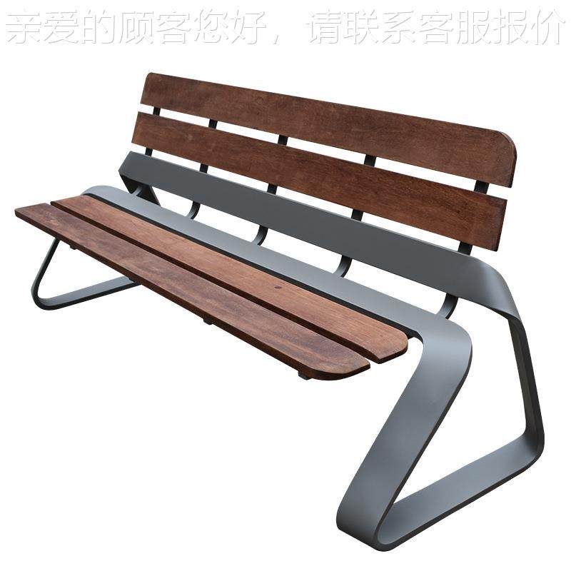 钢户外公园3椅04锈室外长椅 不铁艺广场小区塑木椅景SSCH-083区长