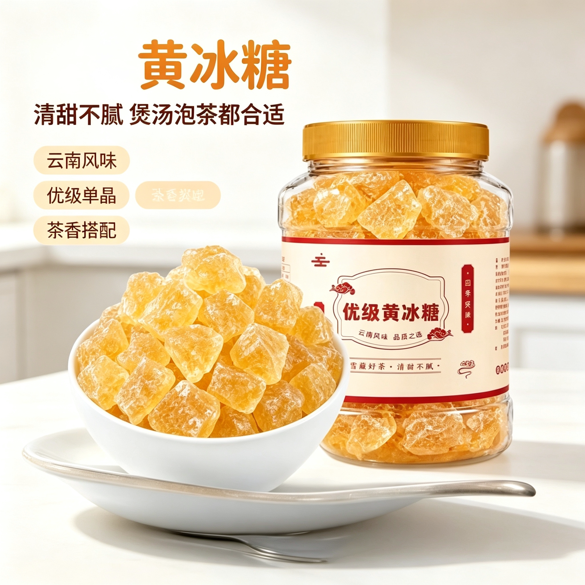 云南老冰糖小粒黄冰糖优级