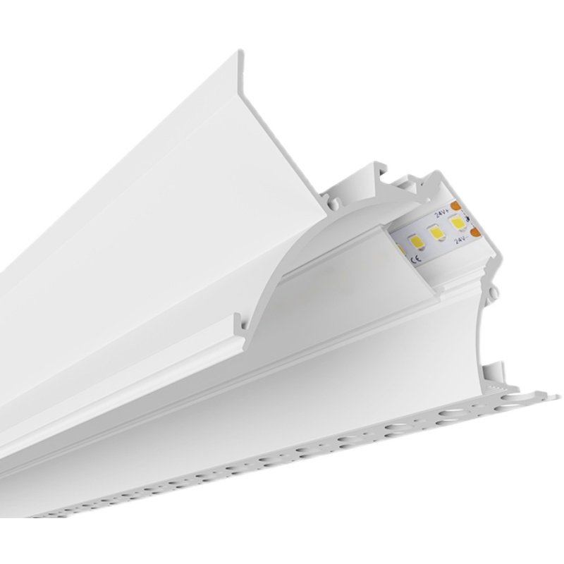 反光灯槽铝型材悬浮吊顶洗墙灯嵌入式回光槽灯带暗装弧形反光槽