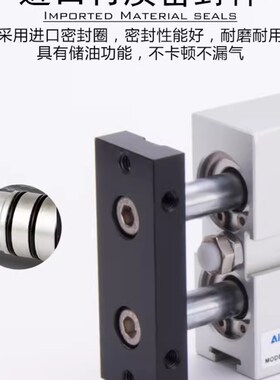 亚德客型双杆气缸TN16X10X20X30X50X70X75X80X100X12T5X150X200S