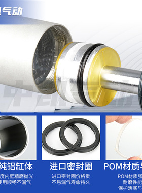 铝合金迷你气缸小型气动MAL16/20/25/A32/40*50/100/125/150500
