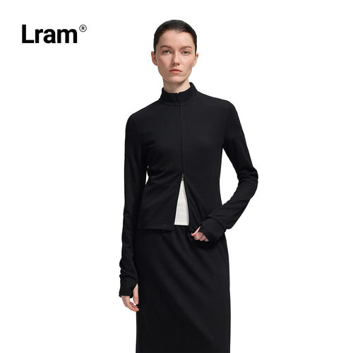 LRAM 立领修身前中双向拉链隐形口袋空气层上衣外套LM2630030
