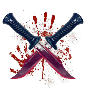 万圣节流血刀塑料仿真刀cos舞台表演道具整蛊漫展兵器流动血液刀