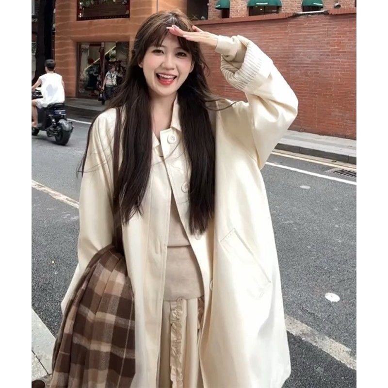 英伦风宽松小个子洋气减龄风衣