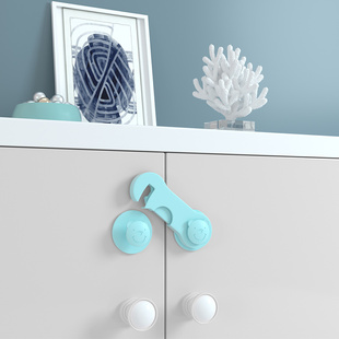 鞋柜专用儿童安全锁阻止宝宝翻箱柜神器对开门锁防猫咪锁鞋柜子锁