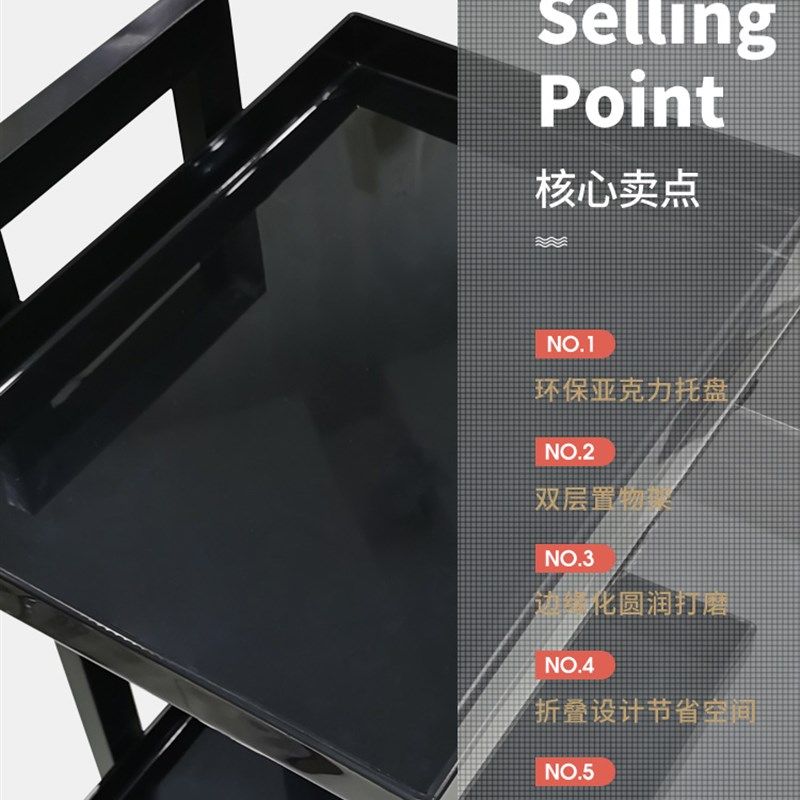 美容美发推车不锈钢工具车发型师剪发折叠烫染手推车发廊专用杠车,商业/办公家具,工具车,淘宝优惠券,粉丝福利购,淘宝优惠卷