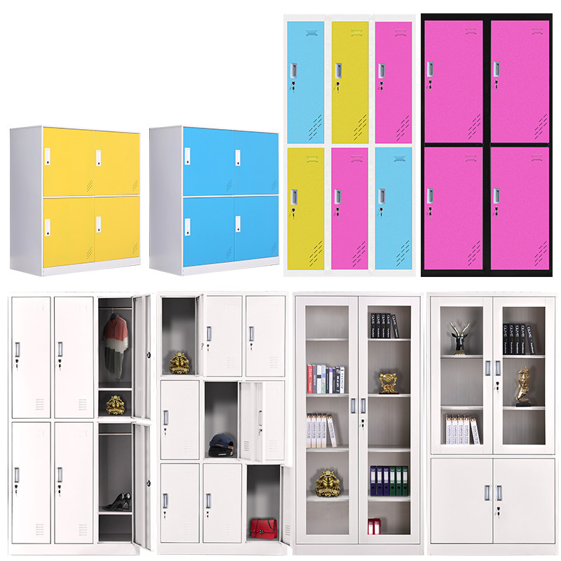 钢制彩色铁皮员工更衣柜宿舍储物鞋文件柜健身房多门存包挂衣柜子,商业/办公家具,更衣柜,淘宝优惠券,粉丝福利购,淘宝优惠卷