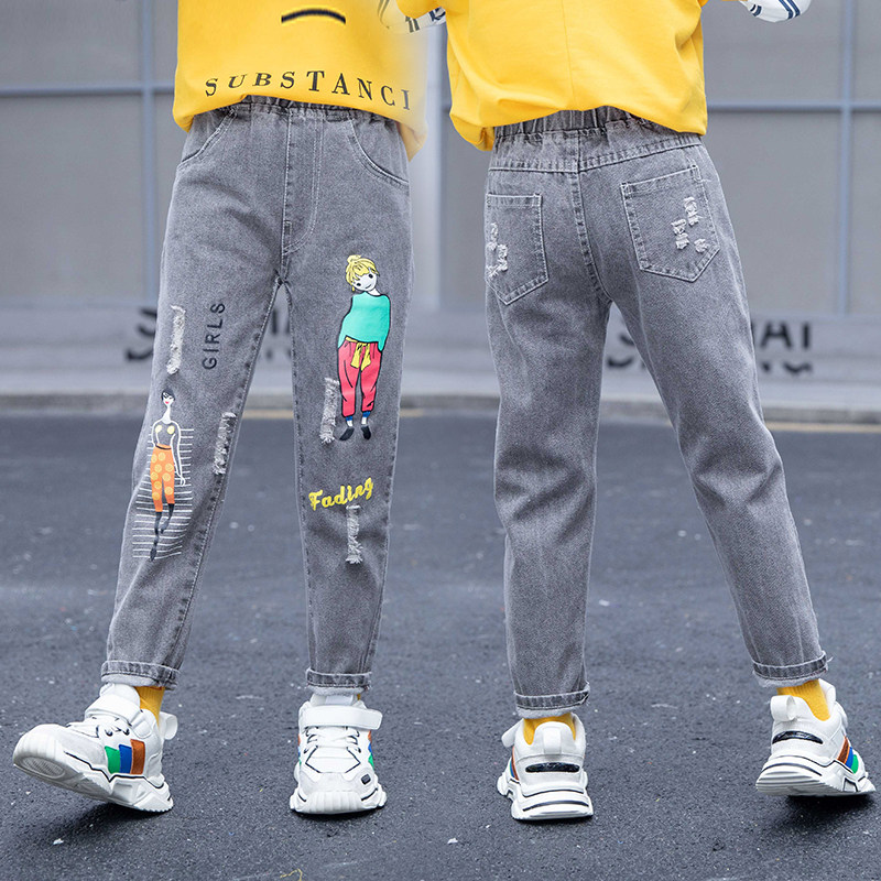 童装女童牛仔裤加绒加厚秋冬款洋气宽松宝宝保暖儿童棉裤女孩裤子,童装/婴儿装/亲子装,裤子,淘宝优惠券,粉丝福利购,淘宝优惠卷