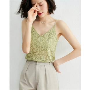 外搭小衫 V领蕾丝无袖 2020性感新款 春装 吊带女内搭 女装 洋气打底衫