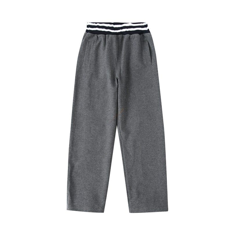 中小学生幼儿园学院风直筒休闲裤男女童校服长裤深灰色春秋款校裤