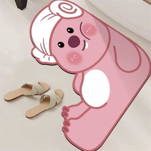 loopy小海狸可爱卡通浴室卫生间厕所地垫硅藻泥吸水防滑脚垫地毯
