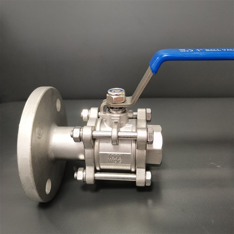 三片式法兰球一头法兰一头丝扣0不锈钢球分分