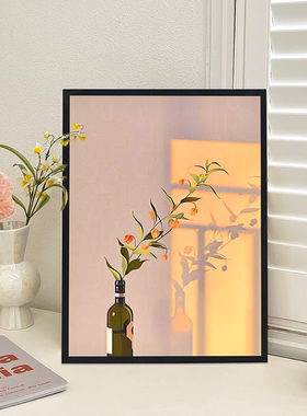 法式高级感装饰画摆件小众入户玄关客厅电视柜梳妆台桌面摆台画