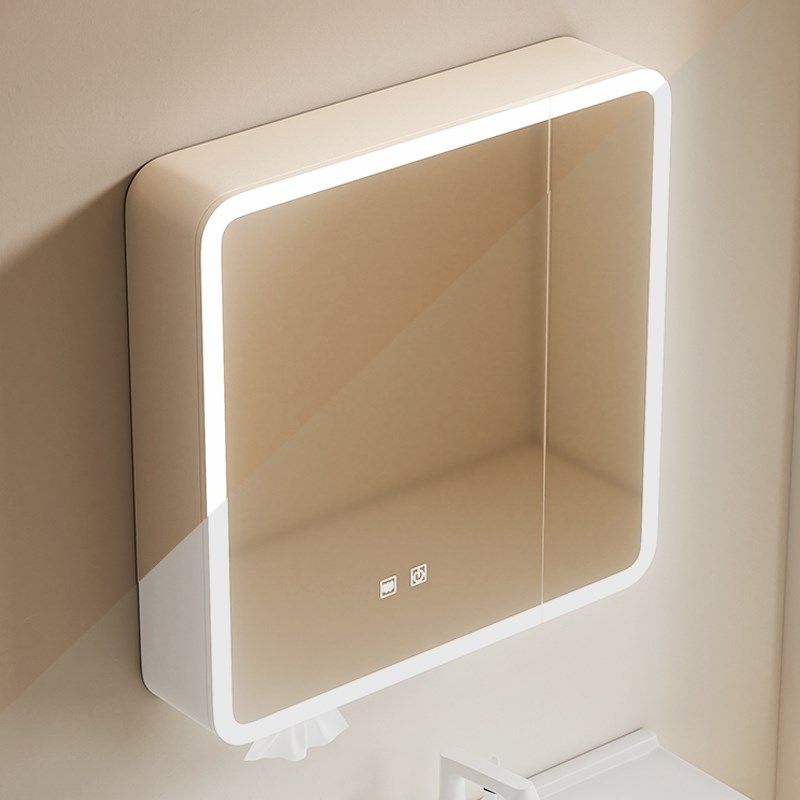 太空铝圆弧带纸巾抽口有背板镜柜卫生间防水储物智能除雾灯光镜柜,家装主材,浴室镜柜,淘宝优惠券,粉丝福利购,淘宝优惠卷