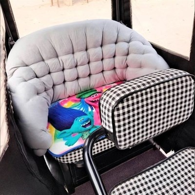 冬季改造三轮车保暖坐垫靠垫软屁垫三轮车靠背垫一体全包围通用型