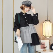 衣服春秋潮辣妈个性 孕妇装 洋气上衣 新款 小个子孕妈妈穿 衬衫 春季