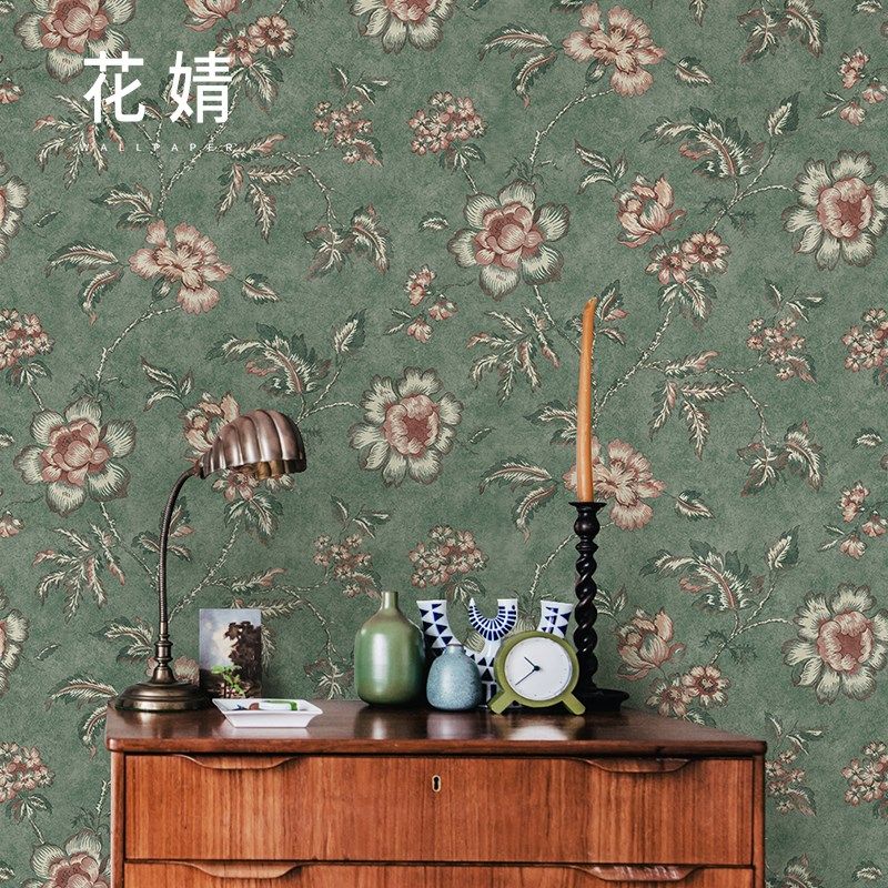 美式乡村墙纸电视背景墙壁布复古花园卧室客厅无纺布壁纸定制壁画,家装主材,定制壁画,淘宝优惠券,粉丝福利购,淘宝优惠卷