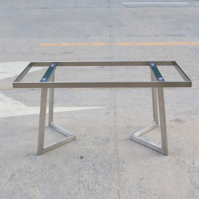 内嵌式桌面桌架包边瓷砖台面桌脚玻璃岩板桌子支架子简约茶桌台脚