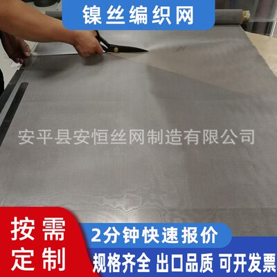 250目镍网f丝径0.04mm孔径0.06mm 纯镍网Ni6 镍丝方眼过滤网
