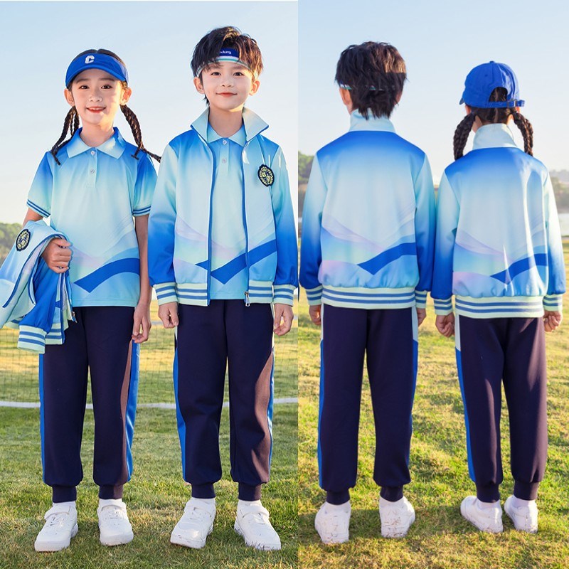 初中小学生校服大全新款幼儿园服儿童班服2025夏季蓝色春秋三件套图片