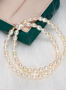 淡水天然珍珠手链小珠轻奢小资款手链单圈手串简约时尚手饰送女友