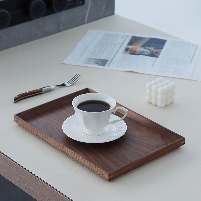 ins风木质咖啡托盘方形黑胡桃木茶盘餐盘奶茶甜品盘收纳盘蛋糕盘,3C数码配件,USB多功能数码宝,淘宝优惠券,粉丝福利购,淘宝优惠卷