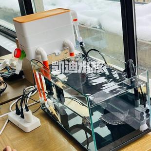 小周转箱鱼缸鱼池过滤盒滴流盒龟缸过滤滴流盒干湿分离三层增氧