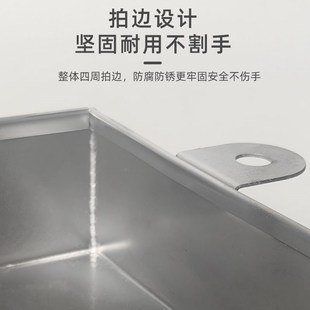 空调外机接水盘带排水管不锈钢1-1.5P滴水槽长方形外机托盘积水盘